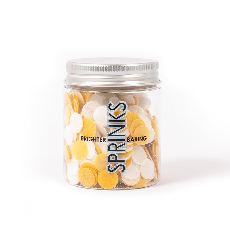 9g Sprinks - Wafer Confetti White and Gold