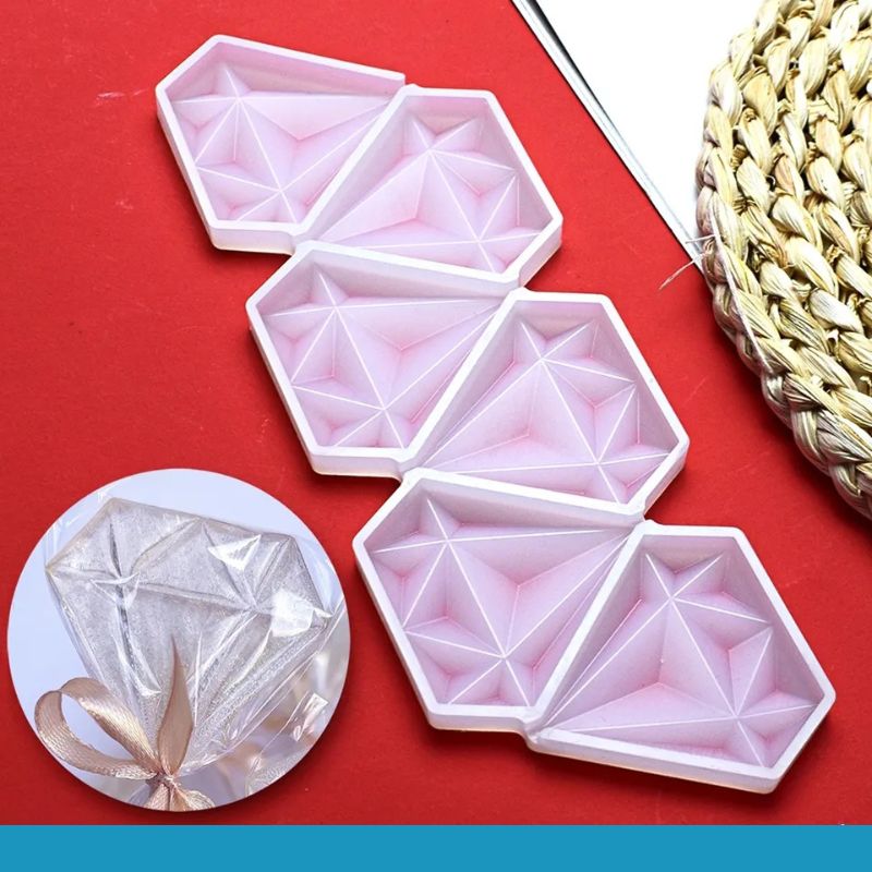 Silicone Mould - 6pc Diamonds Lollipop Silicone Mould - S539