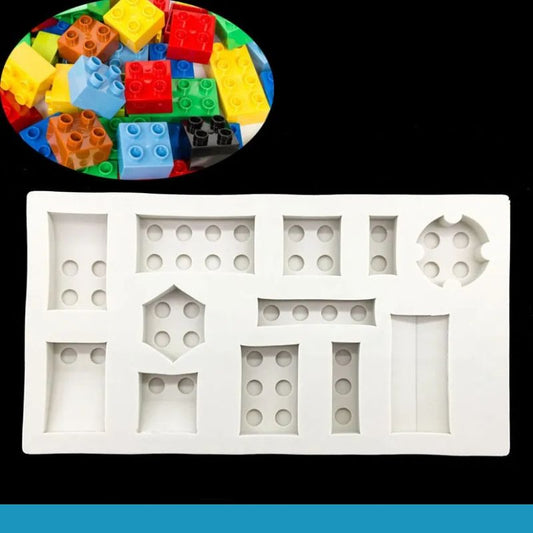 Silicone Mould - Asstd Lego Block Bricks S704