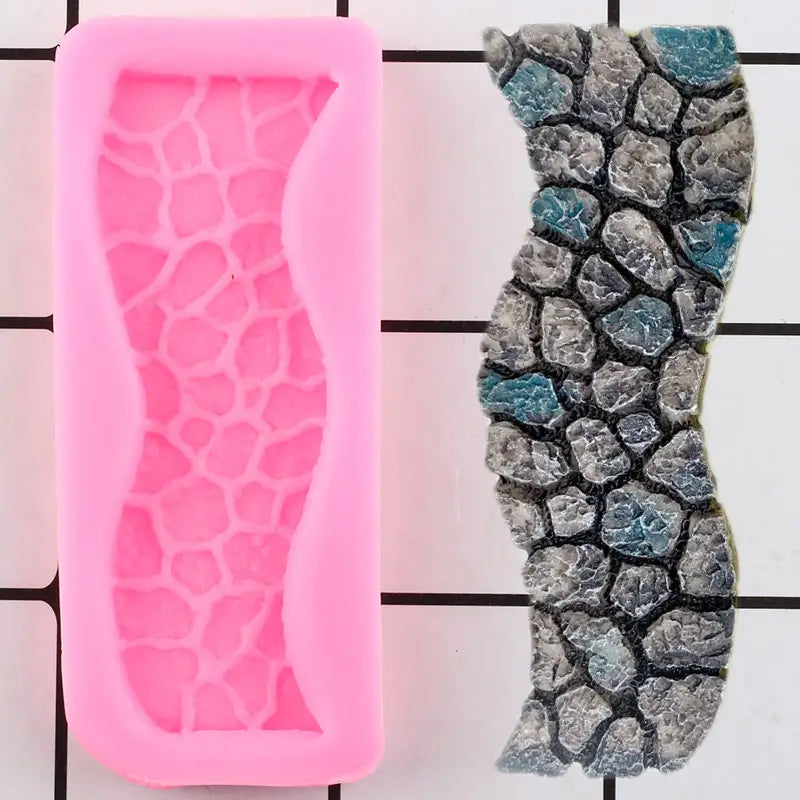 Silicone Mould - Fairy Garden Stone Texture  - S765