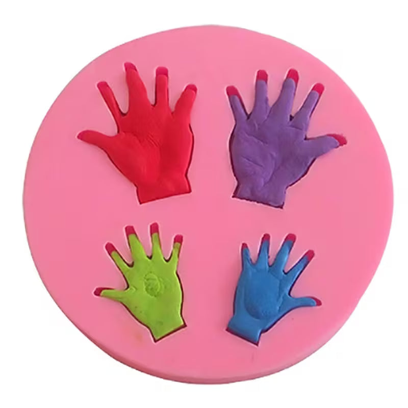 Silicone Mould - 4pc Hand Mould - S646