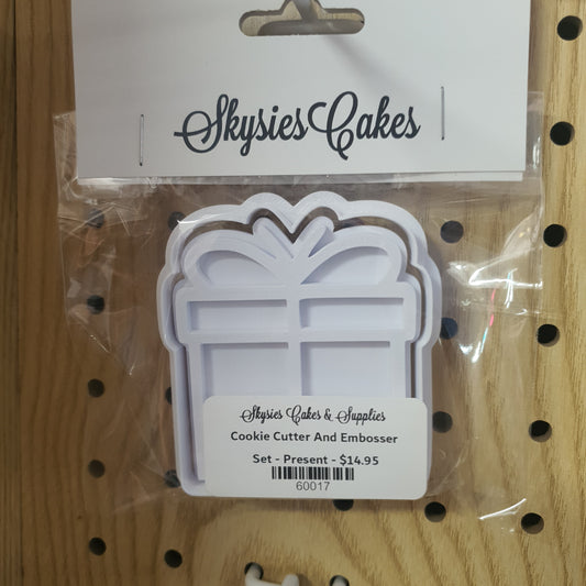 Cookie Cutter And Embosser Set - Present