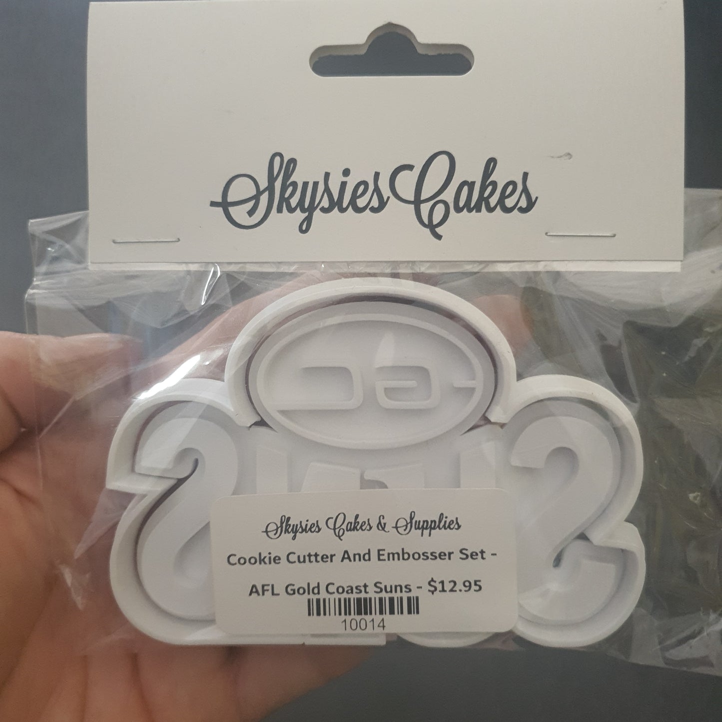 Cookie Cutter And Embosser Set - AFL Gold Coast Suns