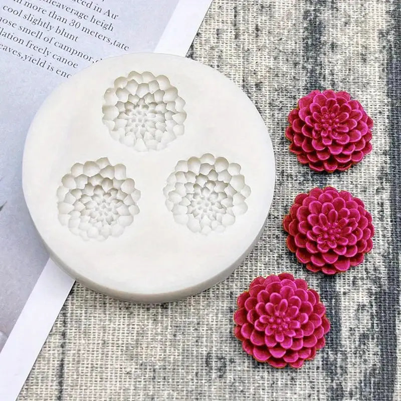 Silicone Mould - Dahlia Flower - S775