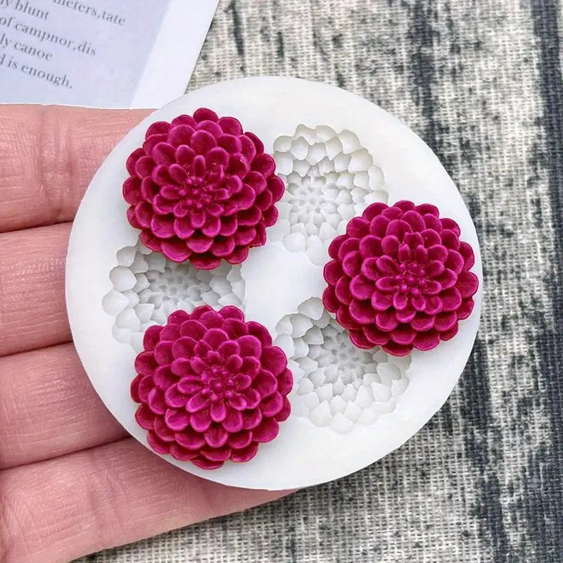 Silicone Mould - Dahlia Flower - S775