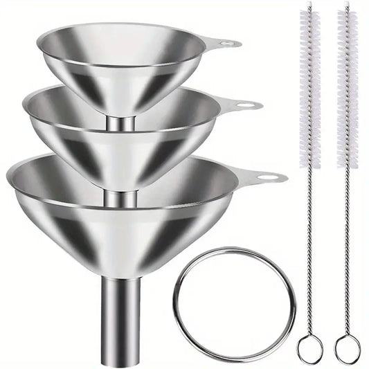 3pc Stainless Steel Funnel Set