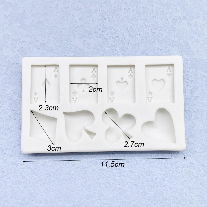 Silicone Mould - Playing Cards / Suites- S306