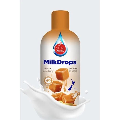 VitalZing Caramel Milk Flavouring Drops - 40 Serves