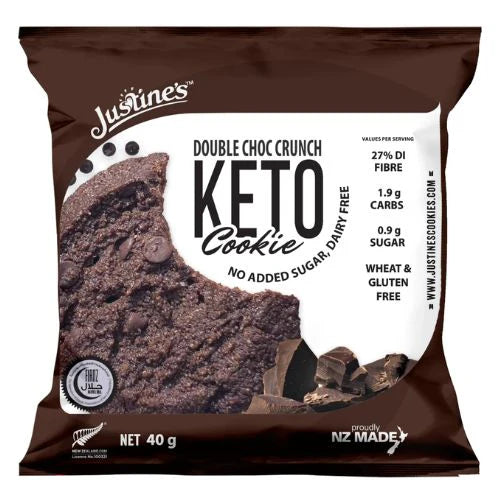 Justine's Keto Double Choc Crunch Cookie - 40g