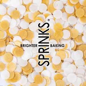 9g Sprinks - Wafer Confetti White and Gold
