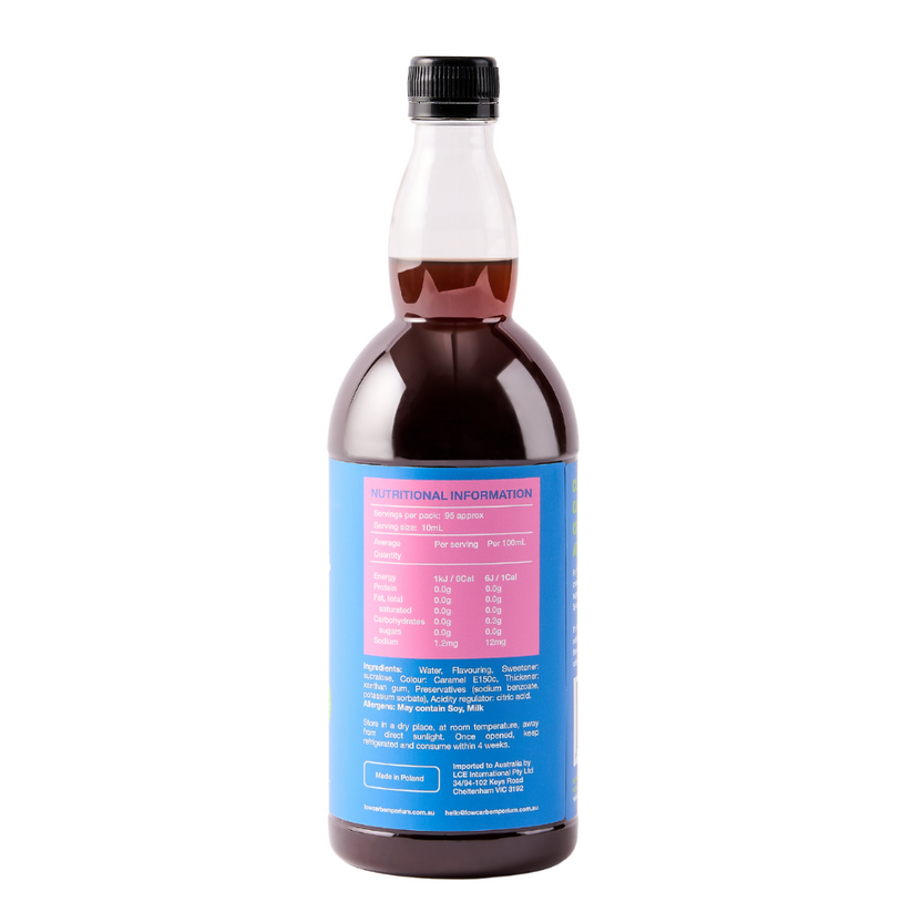 Low Carb Emporium Caramel Flavoured Zero Sugar Coffee Syrup 950g