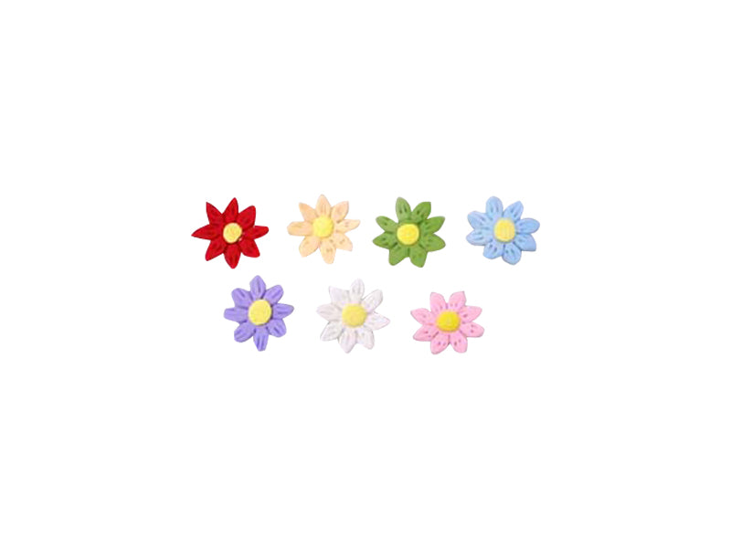 Handcrafted Sugar Decorations - Single Daisy Mixed Colours