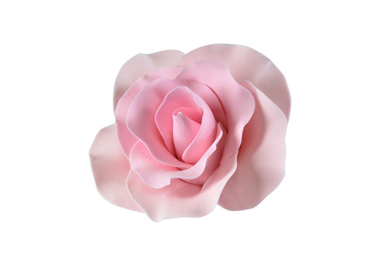 Sugar Flower - Large 8cm - Single Rose - Pink.