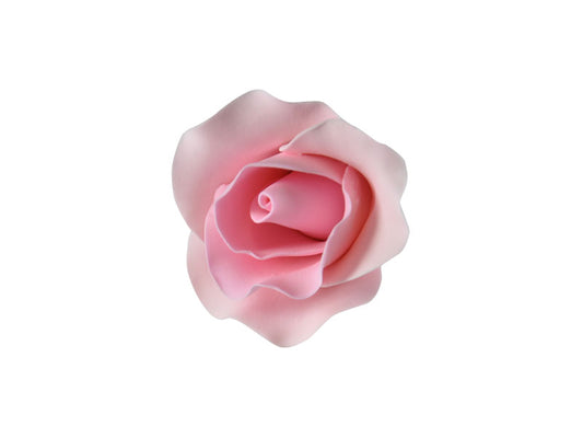 Sugar Flower - Medium - Single Rose - Pink.