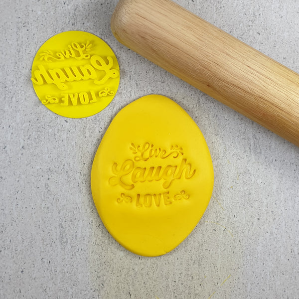 Custom Cookie Cutters Embosser - Live Laugh Love