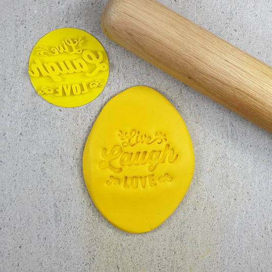 Custom Cookie Cutters Embosser - Live Laugh Love