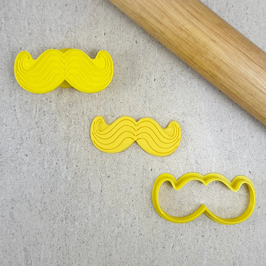 Custom Cookie Cutters Embosser and Cutter Set - Moustache V2.