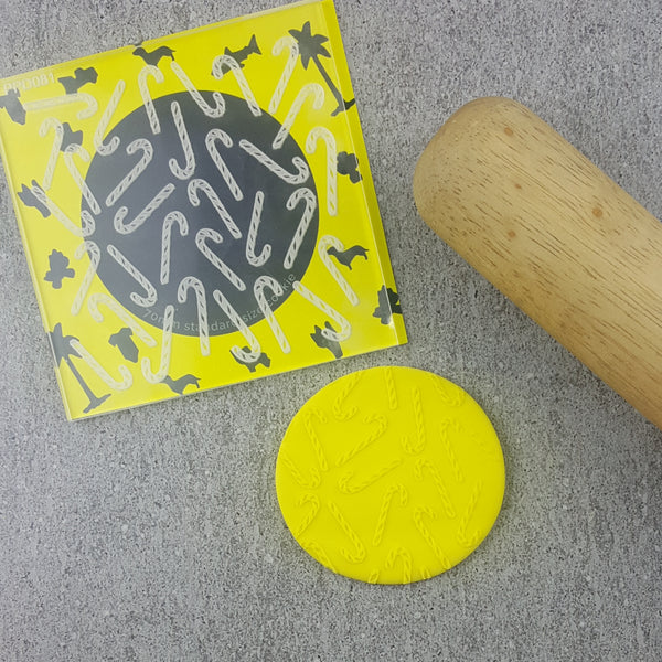 Custom Cookie Cutters - Candy Canes Pattern Plate.