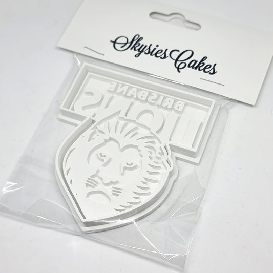 Cookie Cutter And Embosser Set - AFL Brisbane Lions