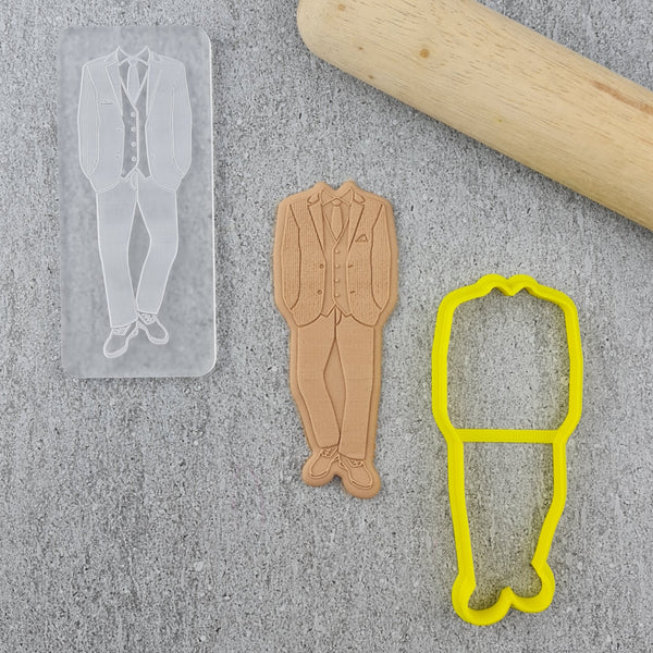 Custom Cookie Cutters Suit Cutter and Debosser Set