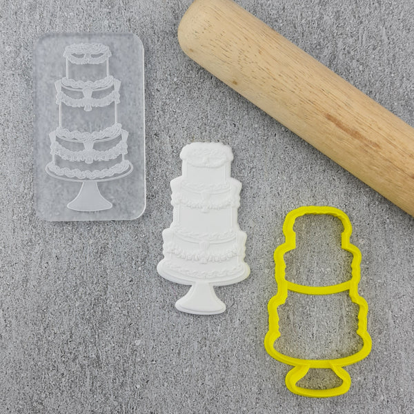 Custom Cookie Cutters Cutter and Debosser Set - Lambeth Cake.