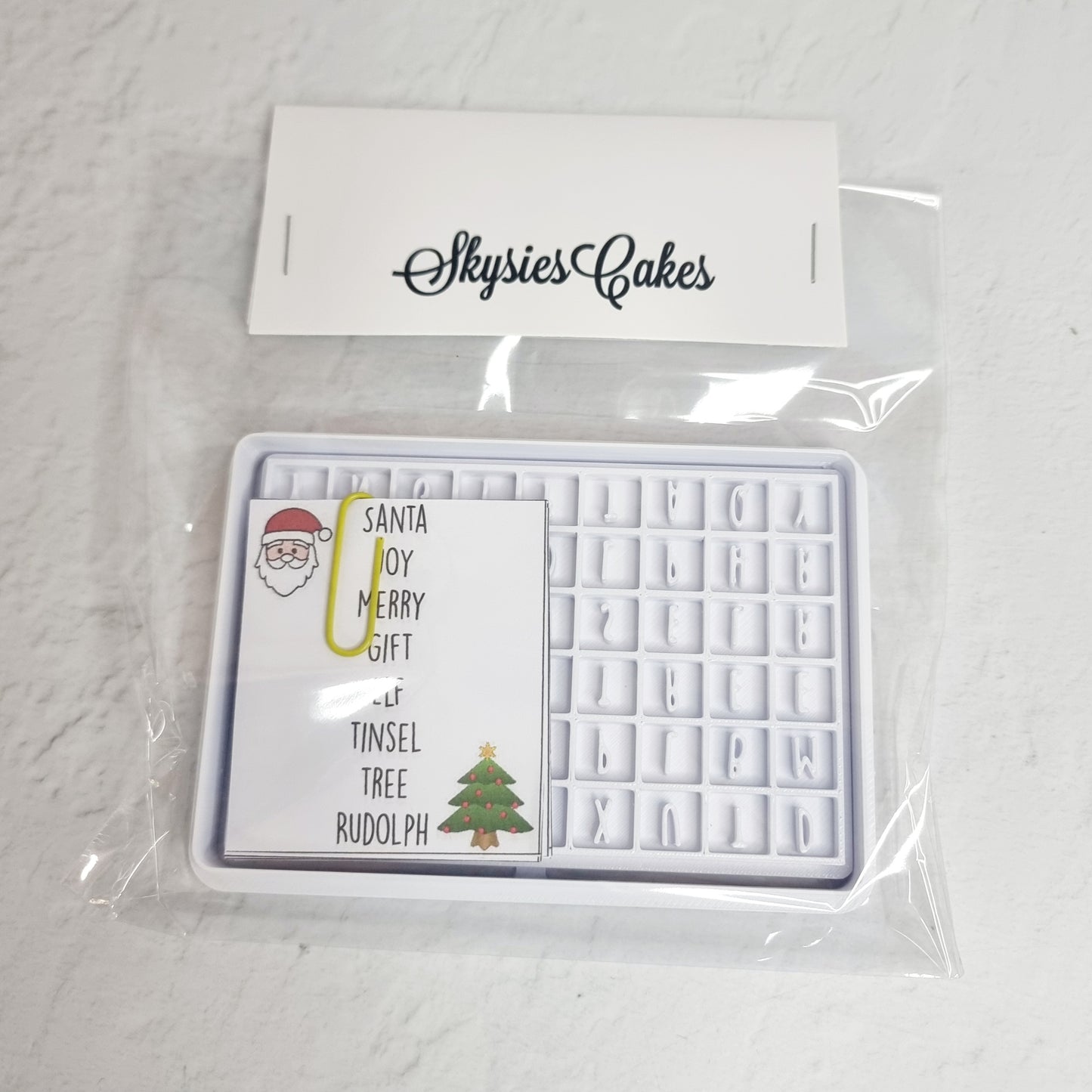 Cookie Cutter And Embosser Set - Christmas Word Search.