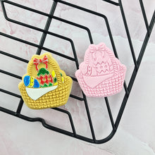Custom Cookie Cutter - Mini Easter Basket Debosser & Cutter Set