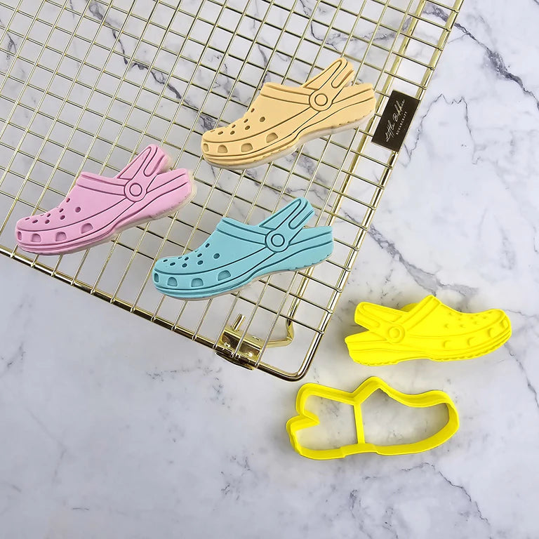 Custom Cookie Cutter - Croc Shoe Cutter and Embosser Set.