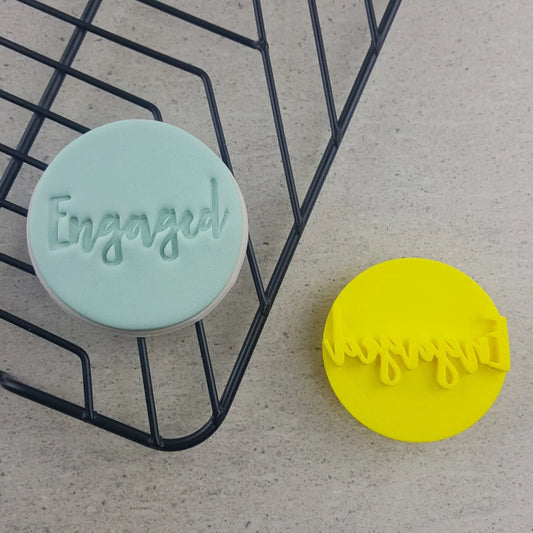 Custom Cookie Cutters Embosser - Engaged.