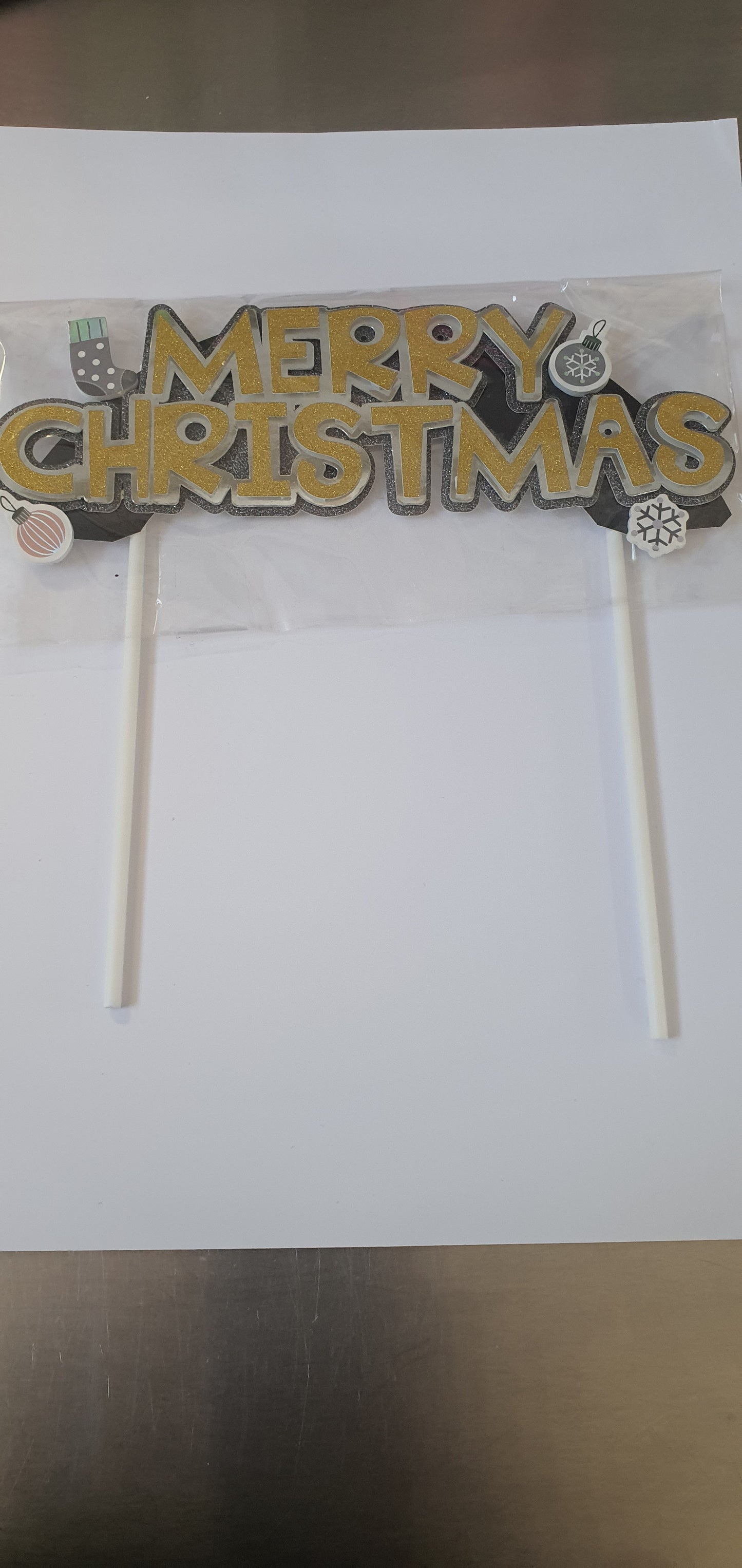 Christmas Card Stock Cake Toppers.