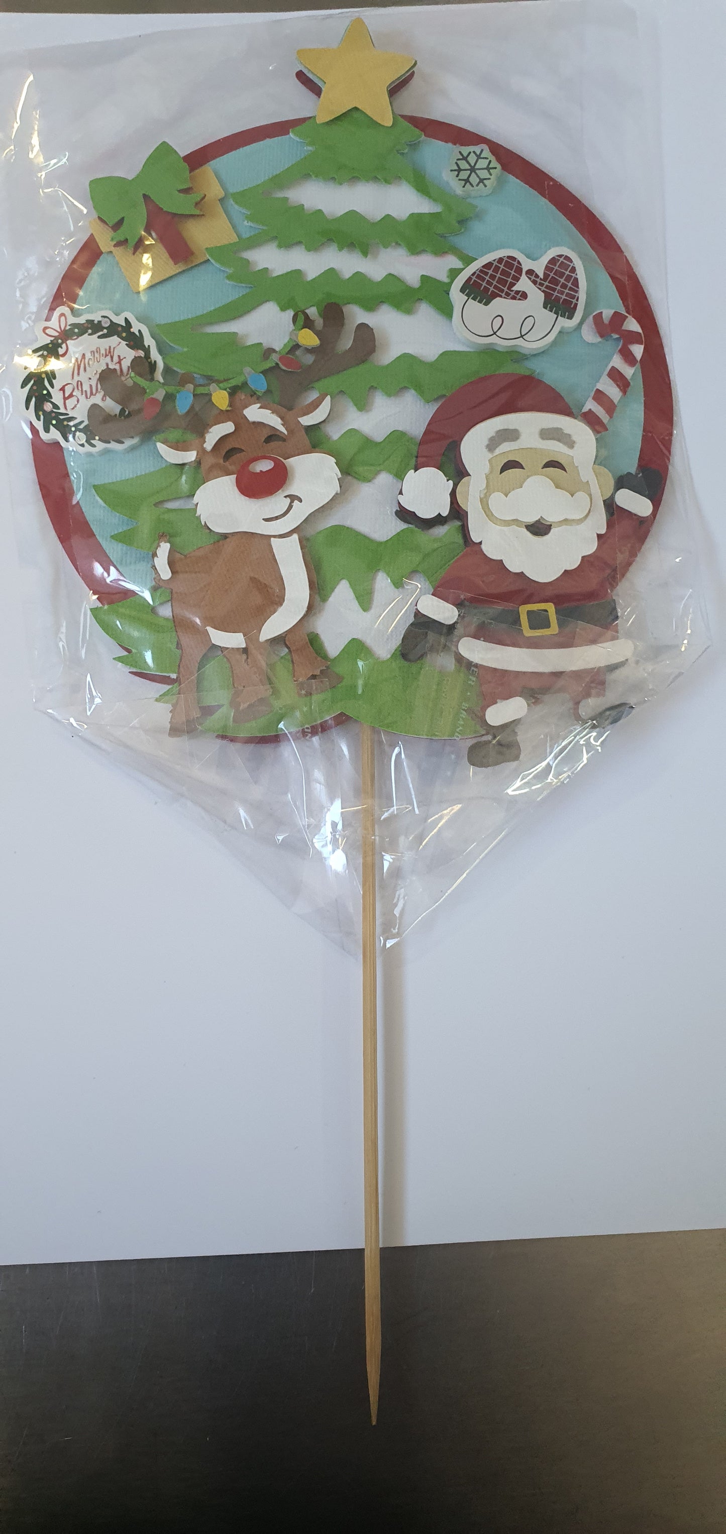 Christmas Card Stock Cake Toppers.