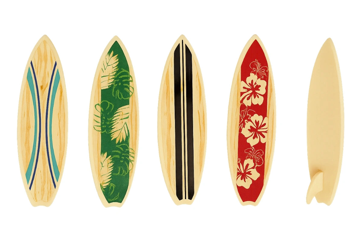Surfboard Cake / Cupcake Toppers - 8Pk
