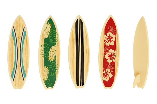 Surfboard Cake / Cupcake Toppers - 8Pk