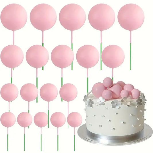 5PC Ball Topper - Pink - Assorted Sizes