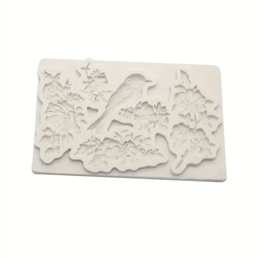 Elegant Flower / Bird Silicone Mould S667