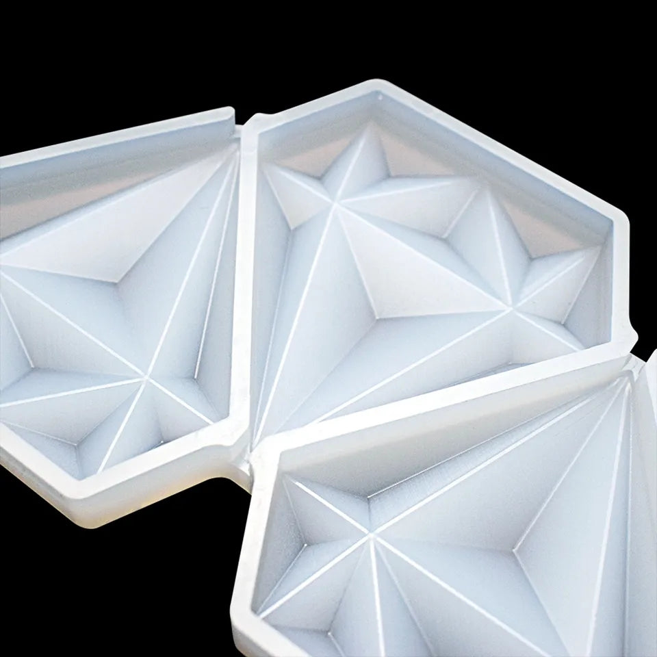 Silicone Mould - 6pc Diamonds Lollipop Silicone Mould - S539