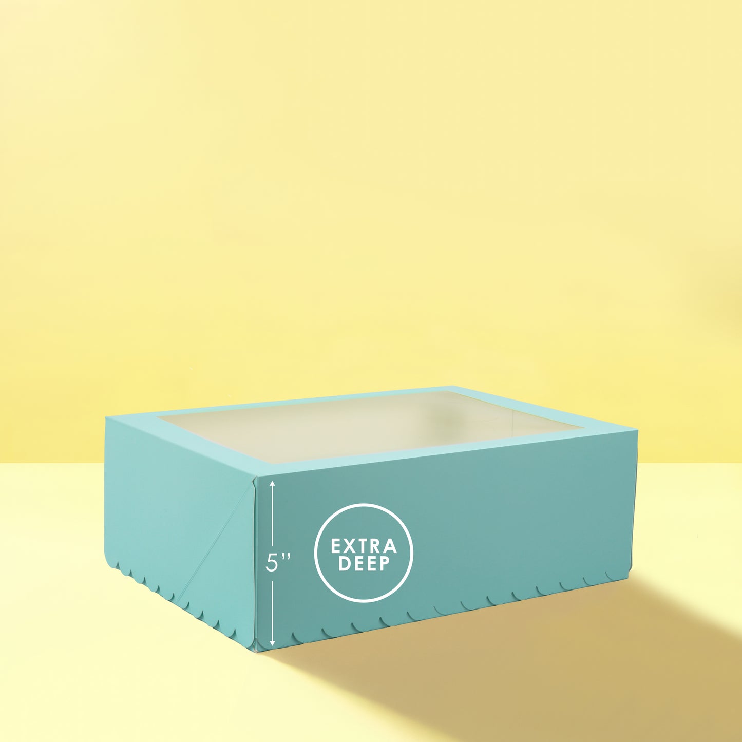 Papyrus - Scalloped Tall 12 Hole Cupcake Box - Pastel Blue