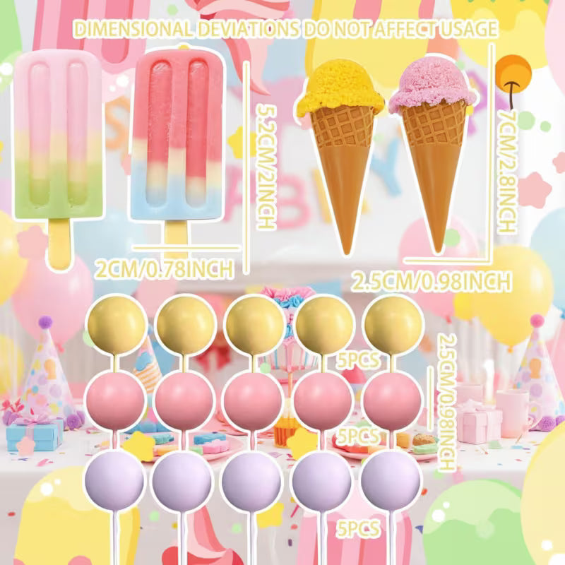 19pc Candy Land Theme Cake Decorating Kit