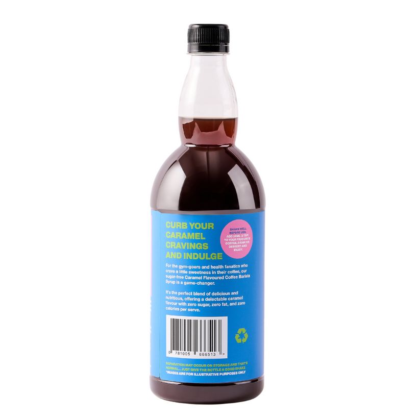 Low Carb Emporium Caramel Flavoured Zero Sugar Coffee Syrup 950g