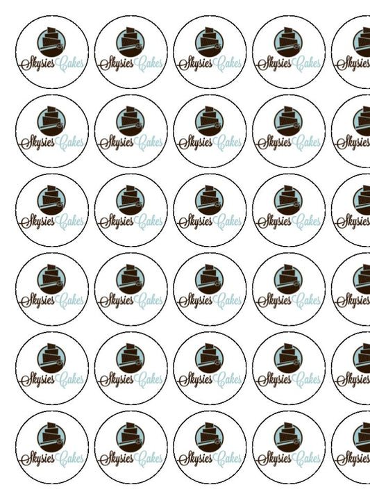 Custom Edible Image Print - 30x3cm Mini Cupcake Rounds - Several Images per sheet