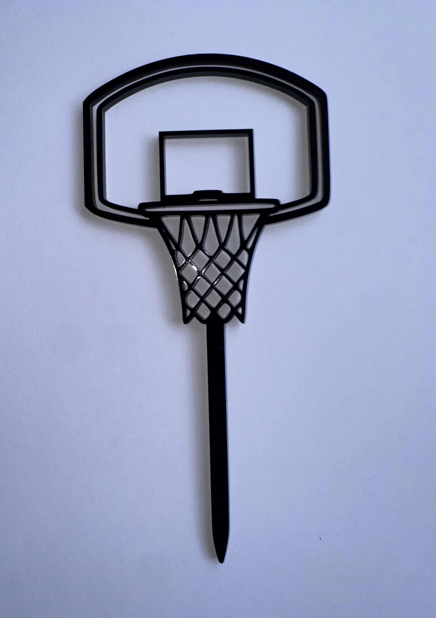 Basketball Hoop Acrylic Topper - Black Round
