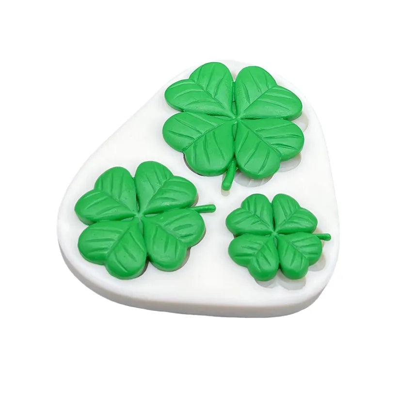 Silicone Mould - 3PC Shamrock / Clover - S294