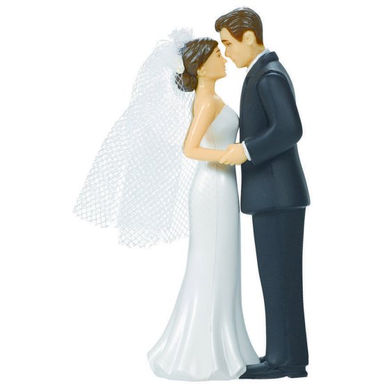 Cake Topper Bride & Groom Plastic.