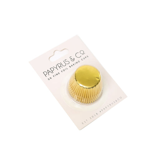 Papyrus and Co 50PK Foil Baking Cups - Gold Small 35mm