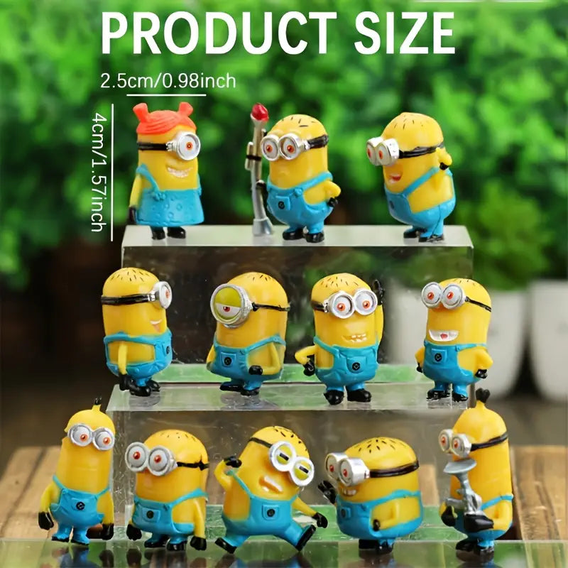 12PC Minion Figurine Cake Toppers