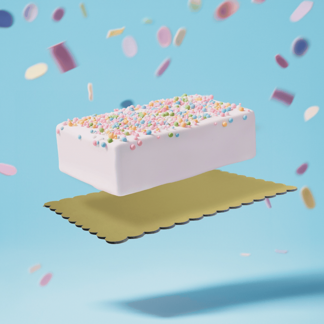 Papyrus & Co Scalloped Cake Board Rectangle - Dual Colour Gold / Silver