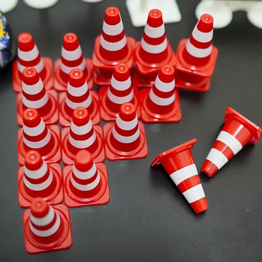 10pk Traffic Road Cones Red