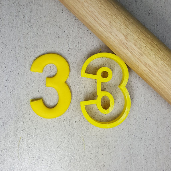 Custom Cookie Cutters - 3 Inch Number Cutters (Thin Version) FULL SET