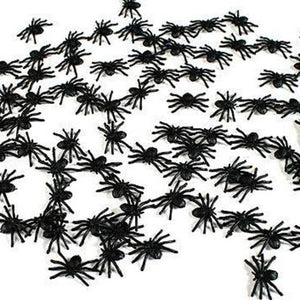 Mini Plastic Spiders - 50PK