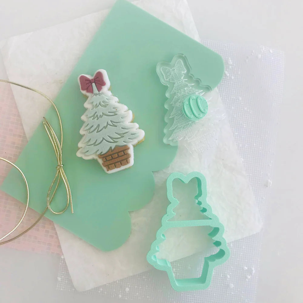 Custom Cookie Cutters - SweetP - Christmas Tree Cutter and Debosser